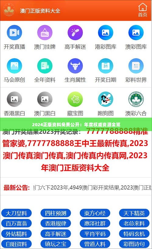 2024正版資料免費(fèi)公開，獲取優(yōu)質(zhì)資源的全新途徑，優(yōu)質(zhì)資源獲取新途徑，2024正版資料免費(fèi)公開